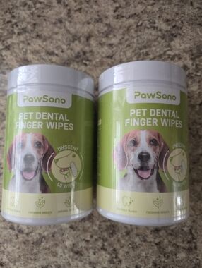 Pet Dental Finger Wipes - Green